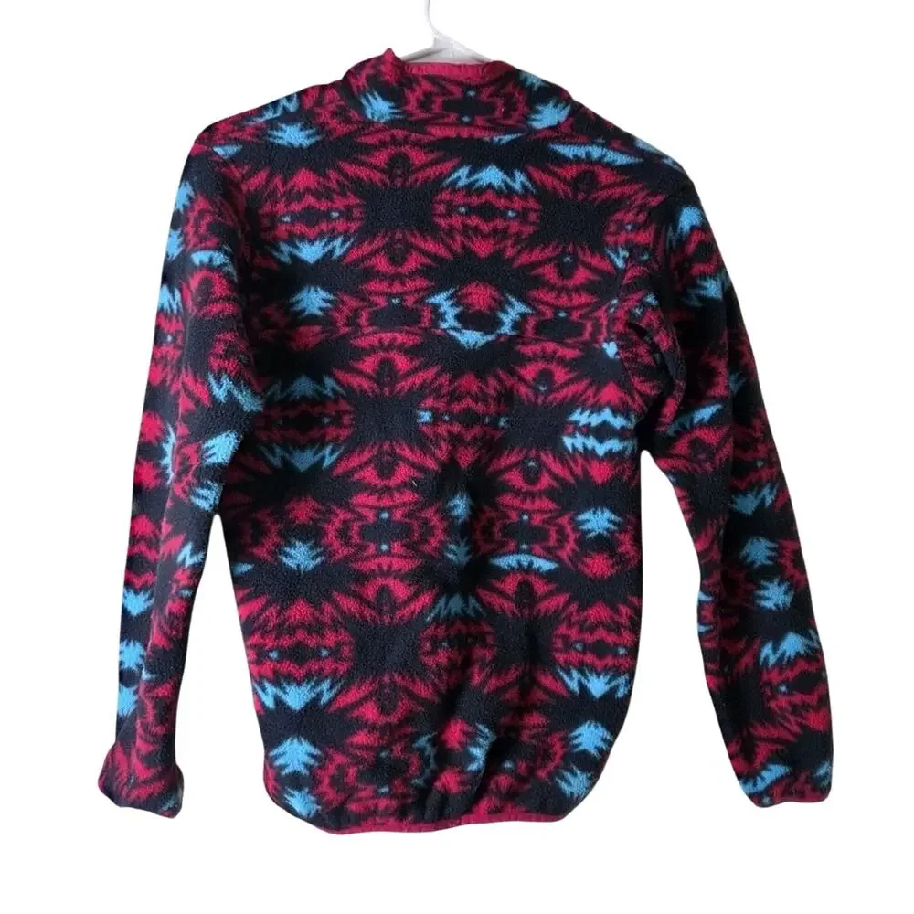 Patagonia Synchilla Snap-T Fleece Pullover‎ Sweater XL Aztec Tribal Pink Blue